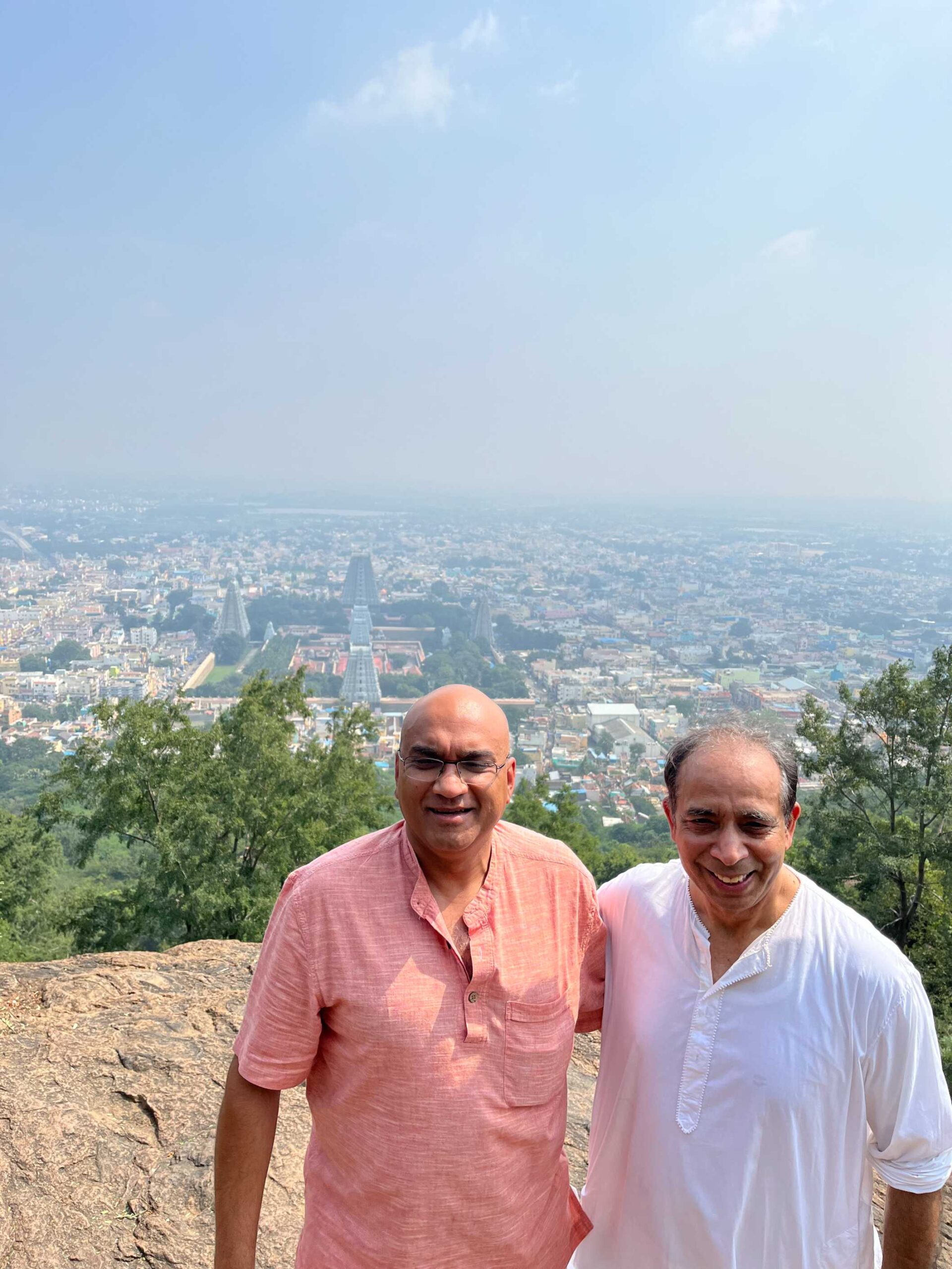 Sri Ashish and Dr. Joshi at Arunachala Hill – Thiruvanamalai – 2023